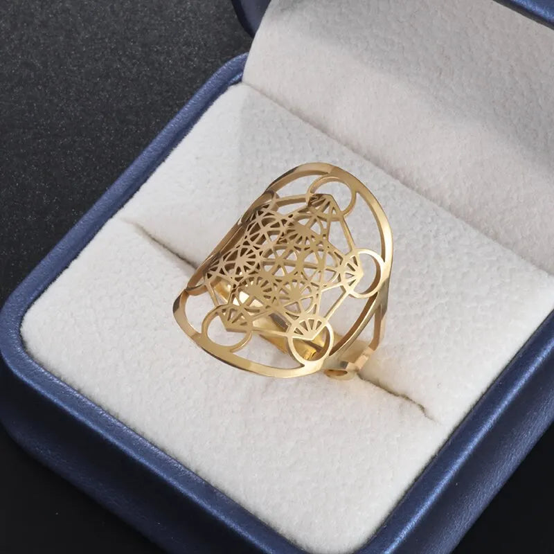 Offener Ring mit hohlem Zirkon im exquisiten Design der Spitzenklasse