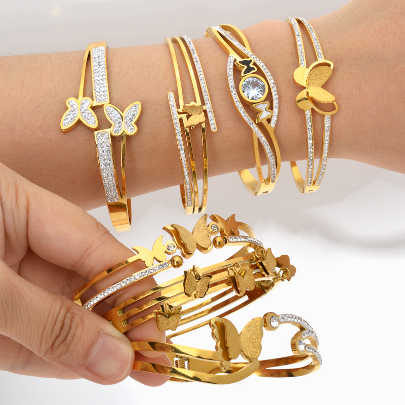 Schmetterling Armreifen Set