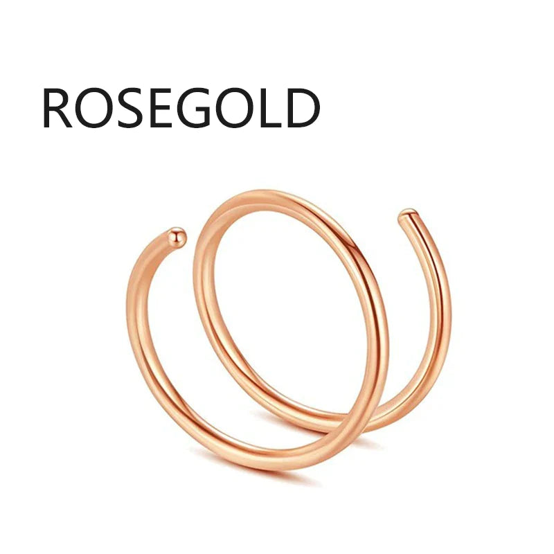 Frauen Fake Piercing Nasenring Hoop Septum Nicht Piercing Nasenclip Rock HipHoop Edelstahl Magnet Mode Punk Körperschmuck