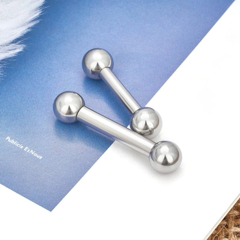 Gebogener Langhantel-Nasenring aus Titan