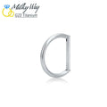 Titan-D-Ring-Set, Zirkon-Nasenring, Hip-Hop-Ohrring, Clicker