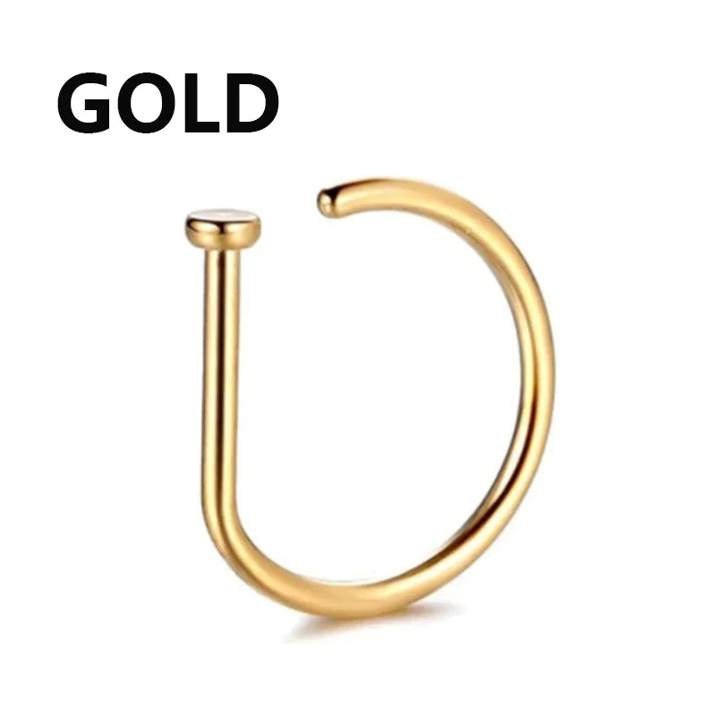 Frauen Fake Piercing Nasenring Hoop Septum Nicht Piercing Nasenclip Rock HipHoop Edelstahl Magnet Mode Punk Körperschmuck