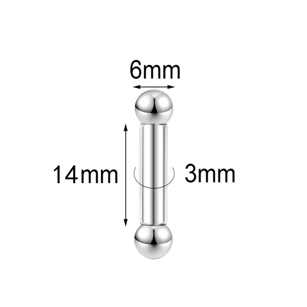 Gebogener Langhantel-Nasenring aus Titan