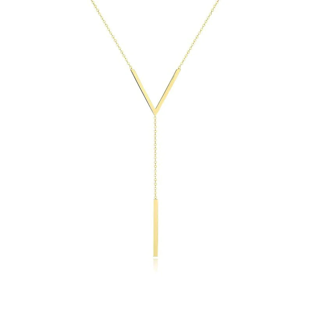 V-förmige Gold Halskette