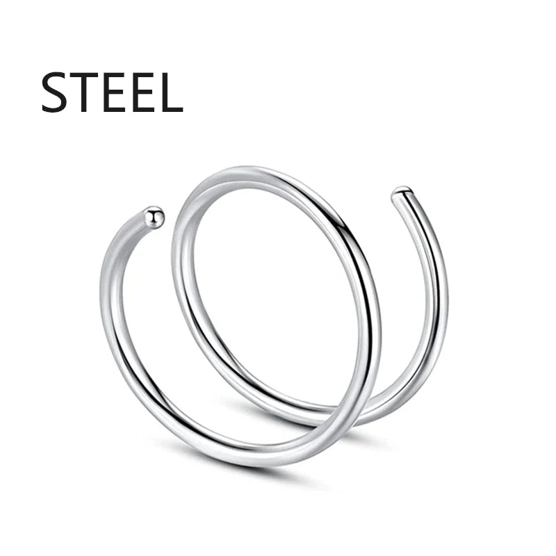 Frauen Fake Piercing Nasenring Hoop Septum Nicht Piercing Nasenclip Rock HipHoop Edelstahl Magnet Mode Punk Körperschmuck