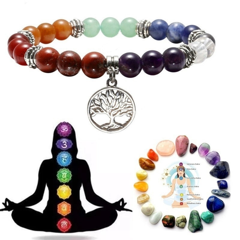 7 Chakra Heilung Balance Perlen Armband