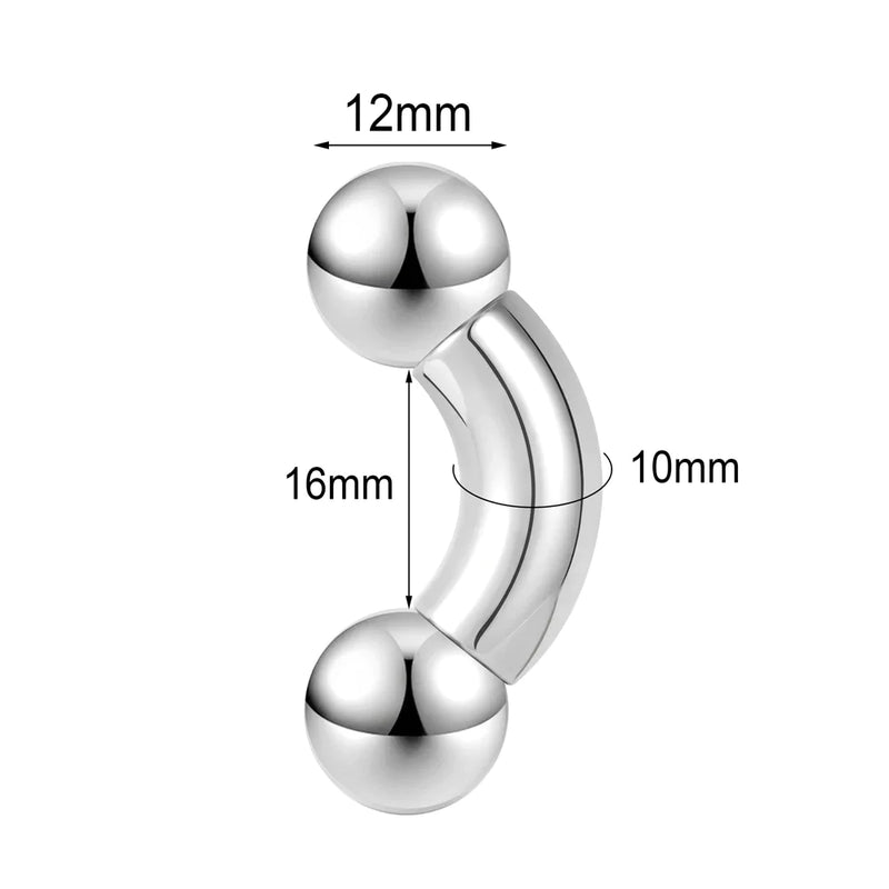 Gebogener Langhantel-Nasenring aus Titan