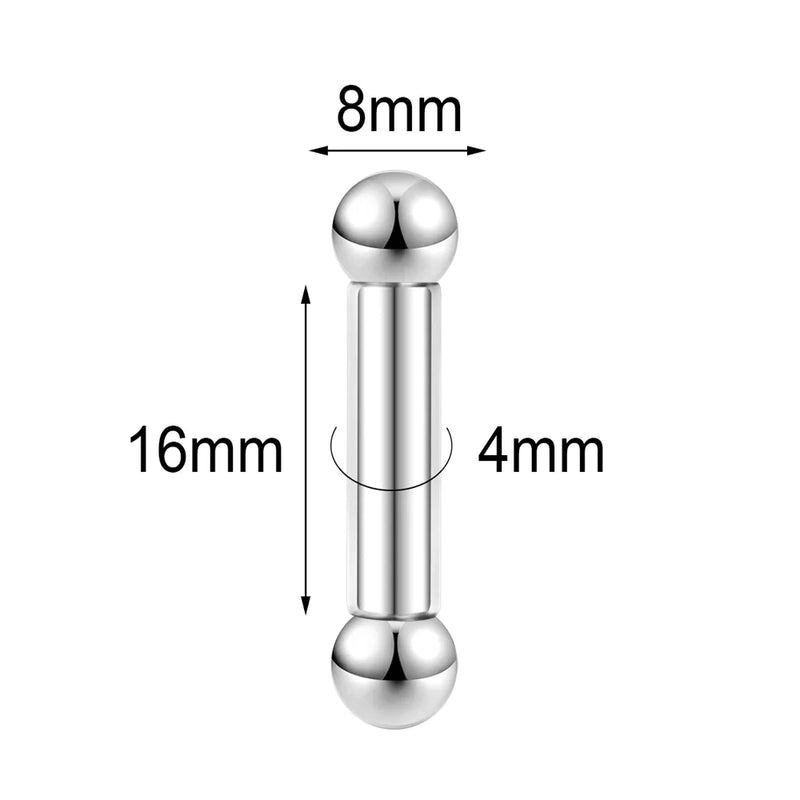 Gebogener Langhantel-Nasenring aus Titan
