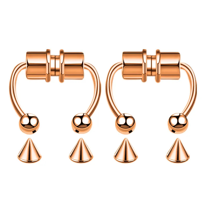 Frauen Fake Piercing Nasenring Hoop Septum Nicht Piercing Nasenclip Rock HipHoop Edelstahl Magnet Mode Punk Körperschmuck