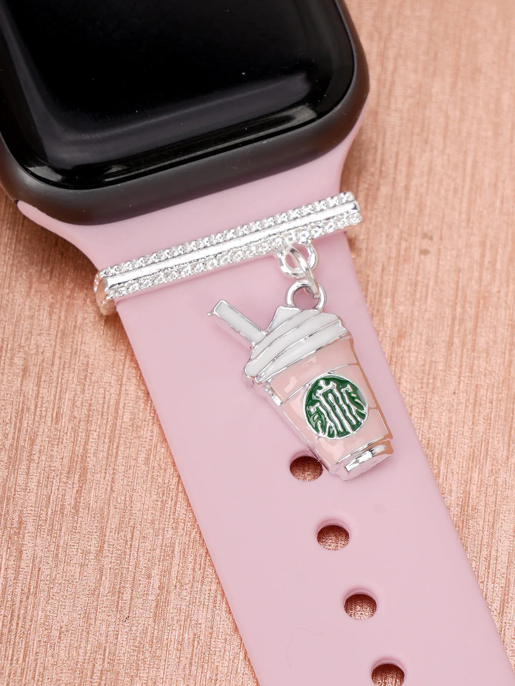 Kreative Kaffeetasse-Uhrenarmbänder, Charm-Dekoration für Apple Watch-Armbänder, Zubehör für Galaxy Watch Series-Bänder, Charms-Schmuck