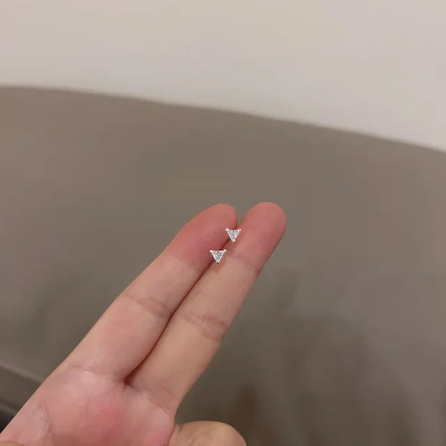 Zirkon Herz Ohrstecker Set für Frauen und Mädchen