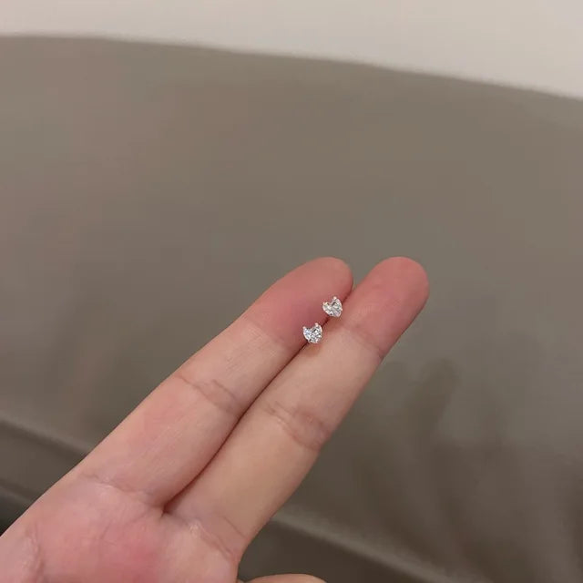 Zirkon Herz Ohrstecker Set für Frauen und Mädchen