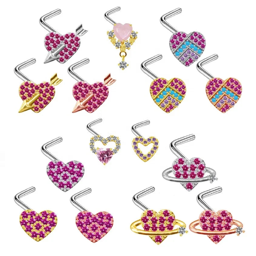 Nasenring für Frauen, baumelndes Nasenpiercing, Edelstahl, Nasenbiegering, Schmetterling, baumelnder Nasenring, Körperpiercing-Schmuck