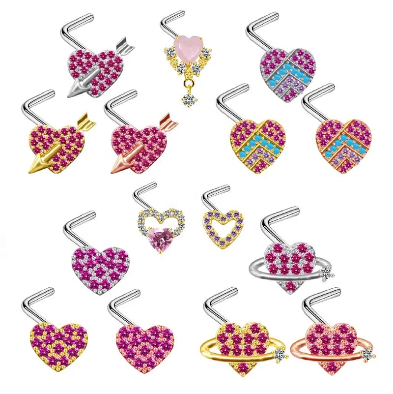 Nasenring für Frauen, baumelndes Nasenpiercing, Edelstahl, Nasenbiegering, Schmetterling, baumelnder Nasenring, Körperpiercing-Schmuck