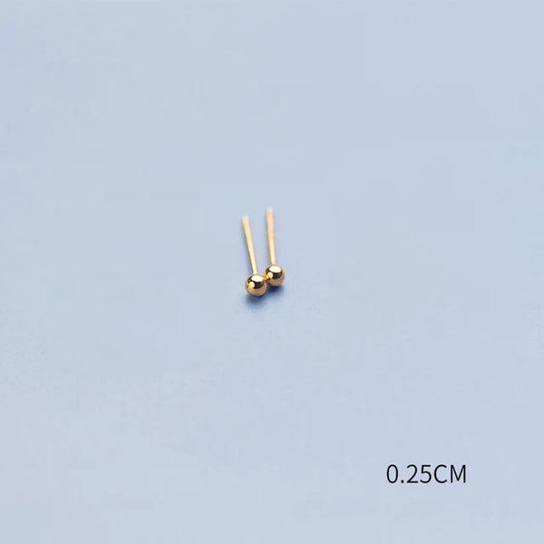 Goldene Kugelohrringe aus 925er Sterlingsilber