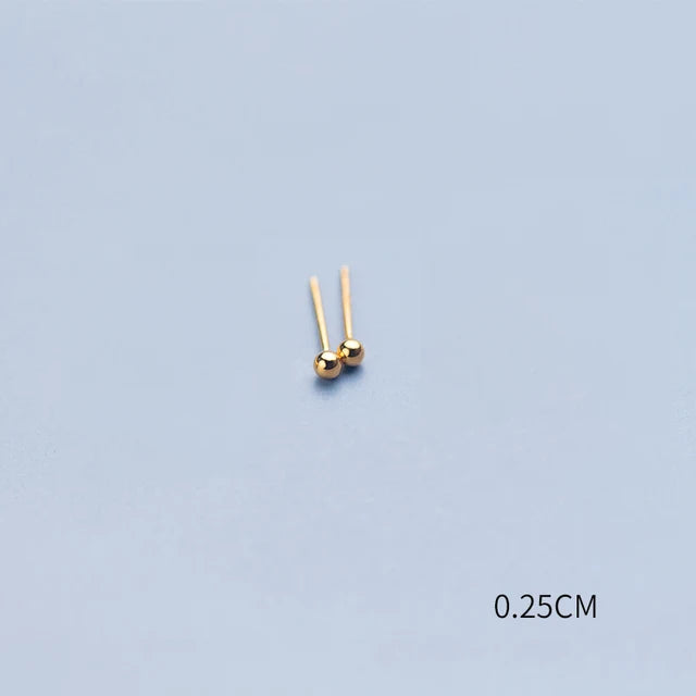 Goldene Kugelohrringe aus 925er Sterlingsilber