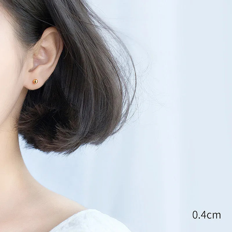 Goldene Kugelohrringe aus 925er Sterlingsilber