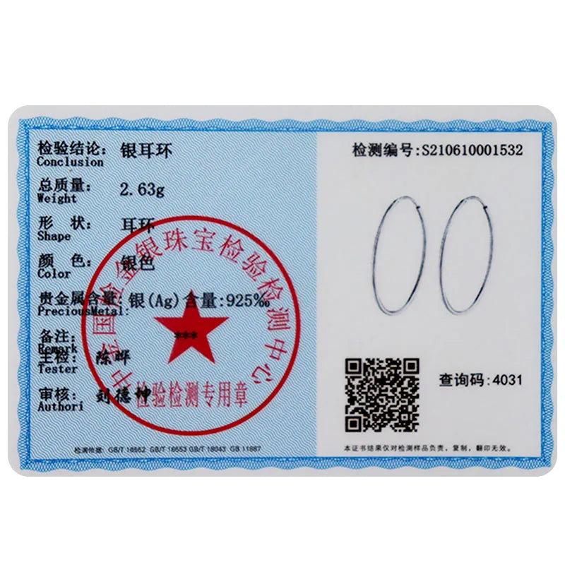 SOMILIA 925 Sterling Silber Große Creolen für Frauen Echte Schmuck Damenmode Feine Ohrringe 10 90mm