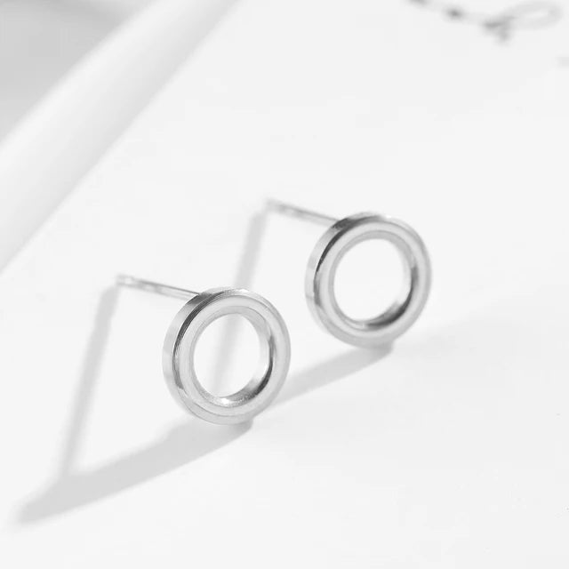 Edelstahl Ohrstecker Schmuck | Pin Ohrring aus Edelstahl - Ohrstecker