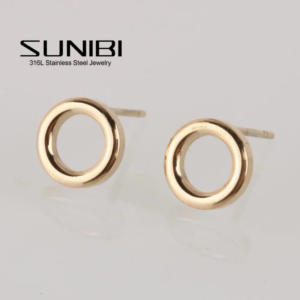 Edelstahl Ohrstecker Schmuck | Pin Ohrring aus Edelstahl - Ohrstecker