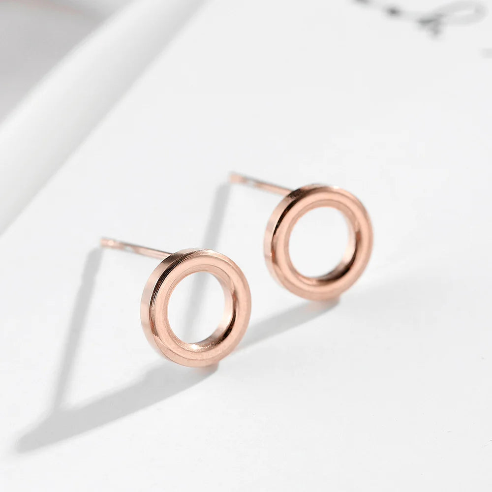 Edelstahl Ohrstecker Schmuck | Pin Ohrring aus Edelstahl - Ohrstecker