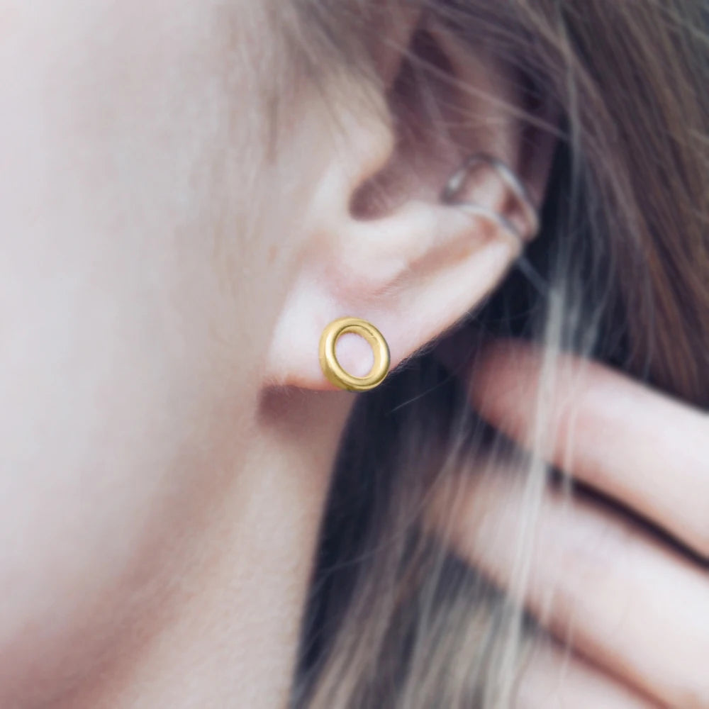 Edelstahl Ohrstecker Schmuck | Pin Ohrring aus Edelstahl - Ohrstecker