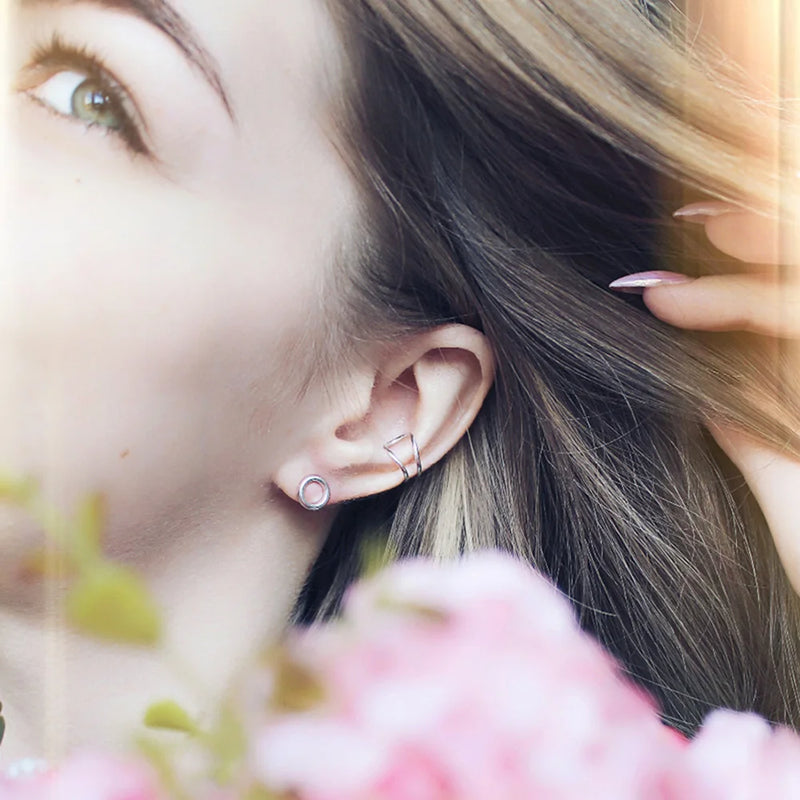 Edelstahl Ohrstecker Schmuck | Pin Ohrring aus Edelstahl - Ohrstecker