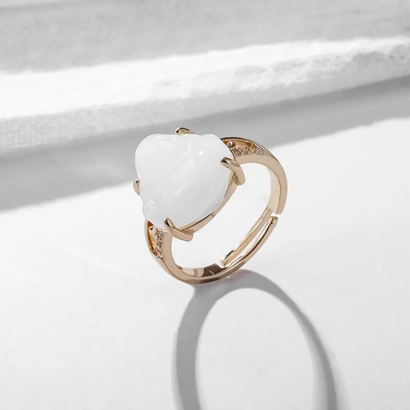 Offener Ring mit hohlem Zirkon im exquisiten Design der Spitzenklasse