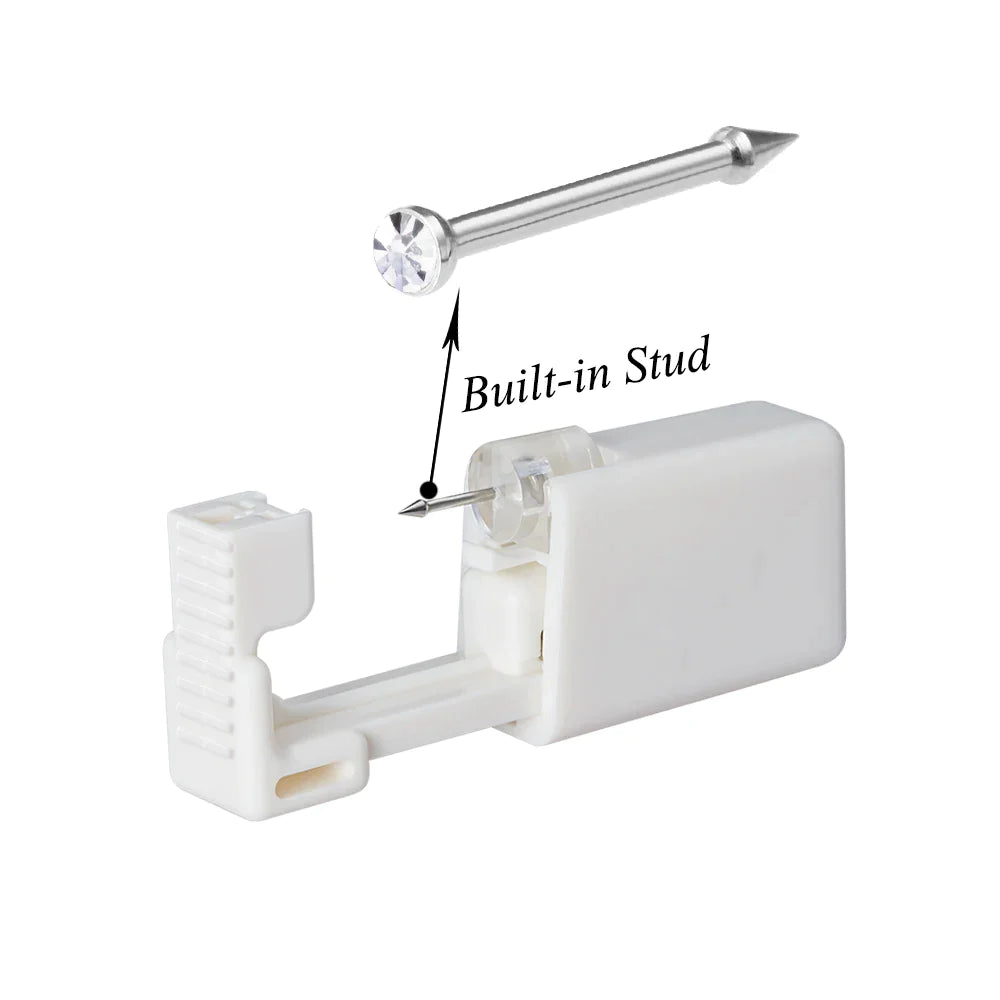 Einweg-Nasenpiercingpistolen-Set, Herz-Stern-Ersatz-Nasenring-Nieten, sicher, bequem und effektiv