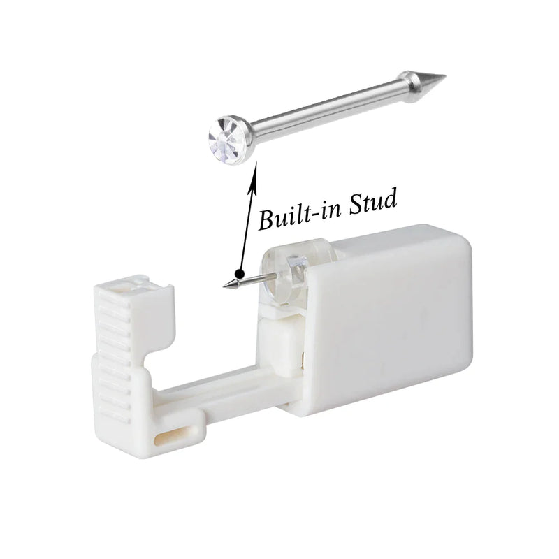 Einweg-Nasenpiercingpistolen-Set, Herz-Stern-Ersatz-Nasenring-Nieten, sicher, bequem und effektiv