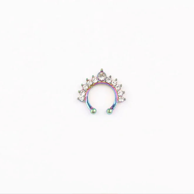 Fake Nasenpiercing Septum aus Edelstahl