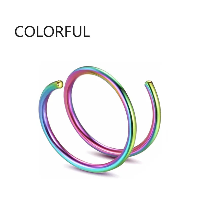 Frauen Fake Piercing Nasenring Hoop Septum Nicht Piercing Nasenclip Rock HipHoop Edelstahl Magnet Mode Punk Körperschmuck