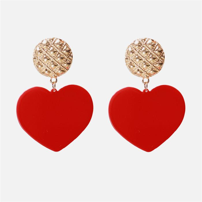 Scharlachrote Mode Ohrringe Drop Ohrringe