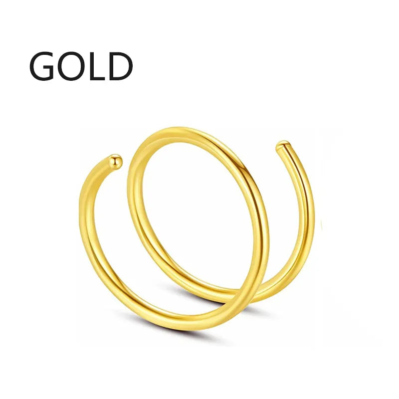 Frauen Fake Piercing Nasenring Hoop Septum Nicht Piercing Nasenclip Rock HipHoop Edelstahl Magnet Mode Punk Körperschmuck