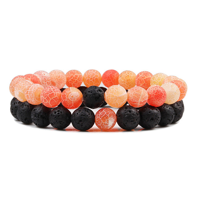 Armband aus natürlichem Lavastein