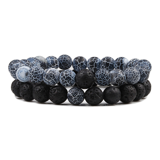 Armband aus natürlichem Lavastein