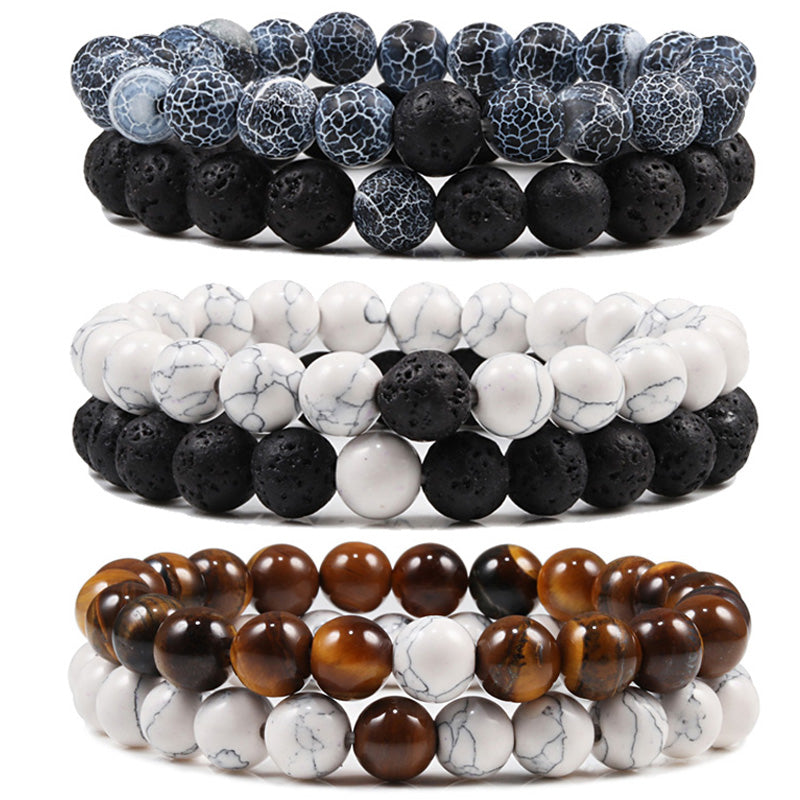 Armband aus natürlichem Lavastein