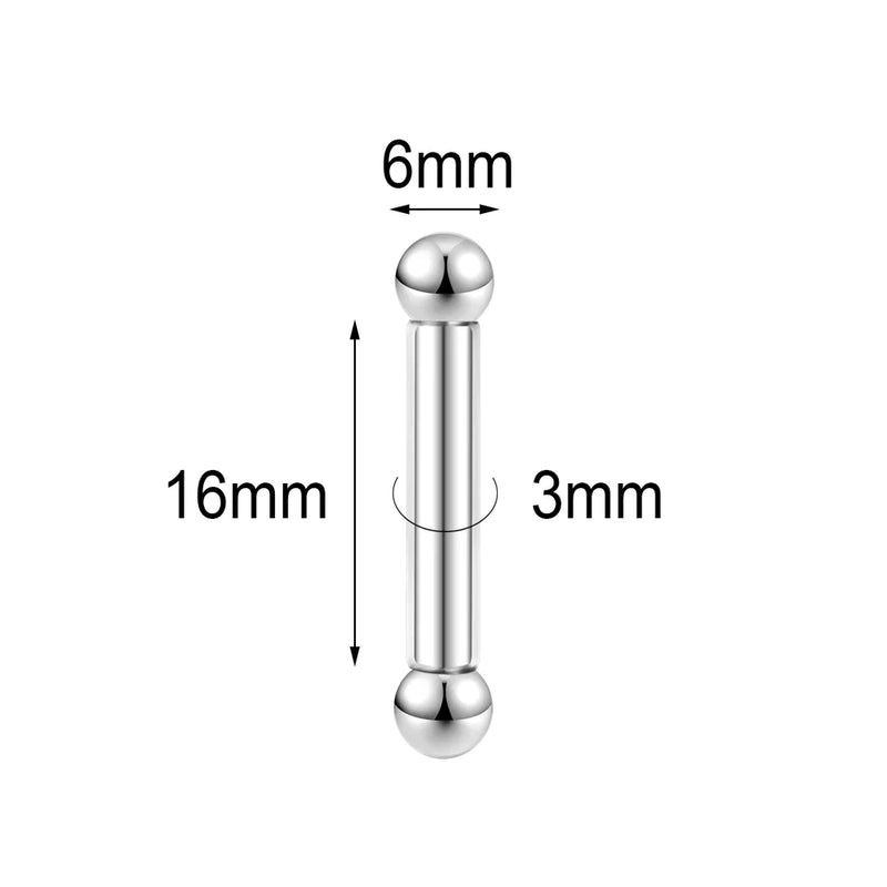 Gebogener Langhantel-Nasenring aus Titan