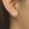 Elegante Zirkonia Strass Mini Stern Ohrringe für Frauen - Party Geburtstag Schmuckgeschenke