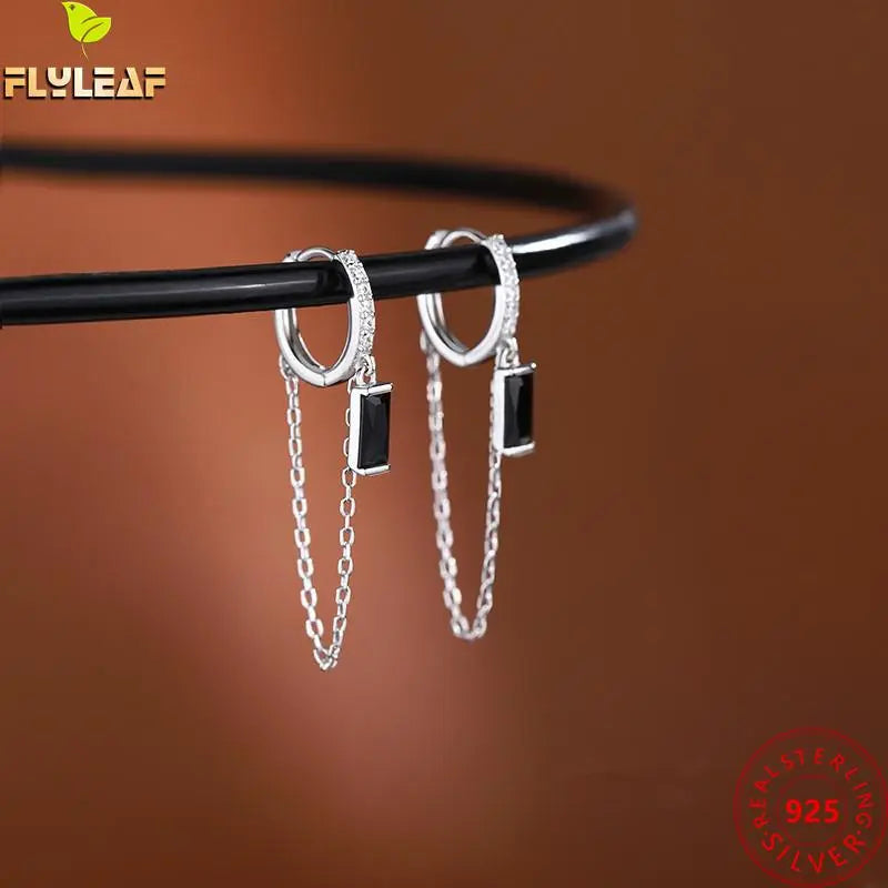 Modische Kettenohrringe für Damen | Hochwertige Kettenohrringe - Silberschmuck Quaste