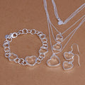 Edles, luxuriöses und elegantes Hochzeitsschmuckset in Silber