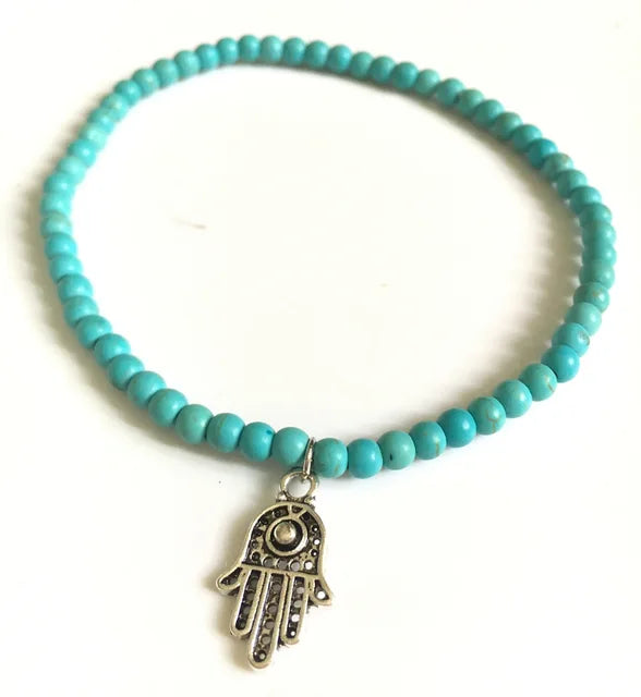 Blauer Perlenfußkettchen | Blaues Perlenfußkettchen für Frauen - Einfach und stilvoll