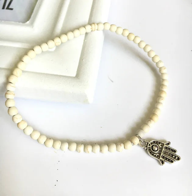 Blauer Perlenfußkettchen | Blaues Perlenfußkettchen für Frauen - Einfach und stilvoll