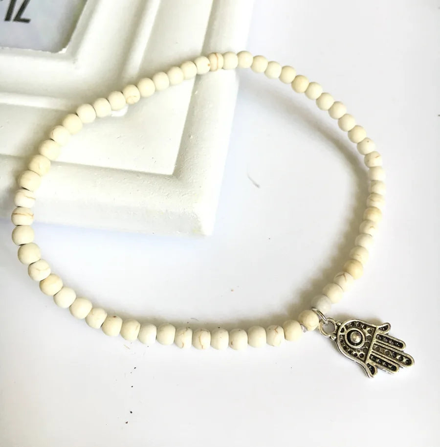 Blauer Perlenfußkettchen | Blaues Perlenfußkettchen für Frauen - Einfach und stilvoll