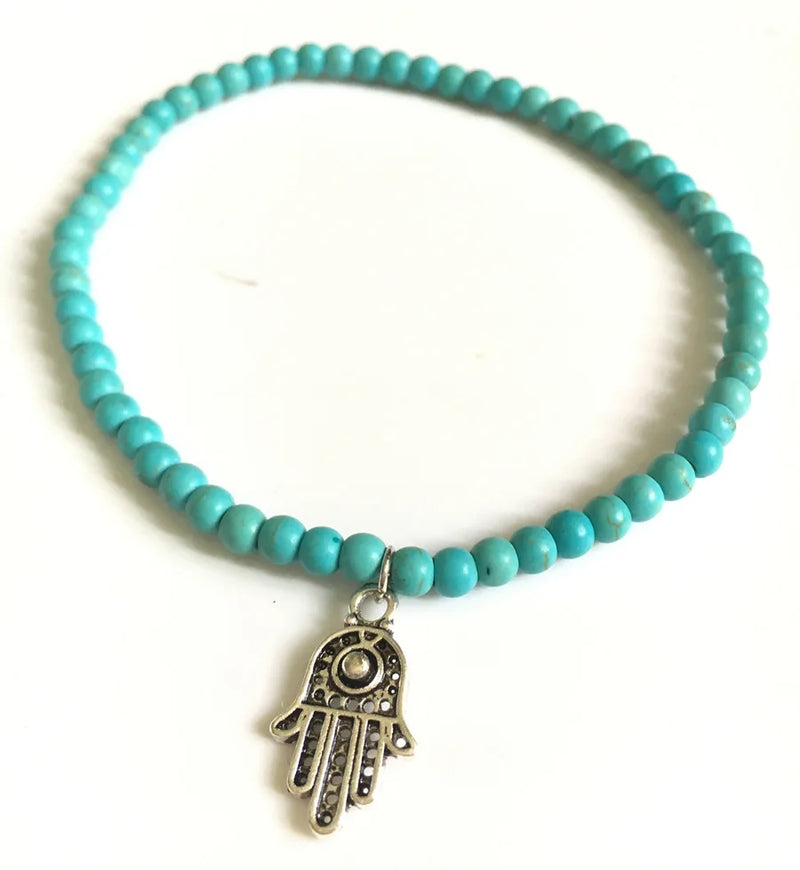 Blauer Perlenfußkettchen | Blaues Perlenfußkettchen für Frauen - Einfach und stilvoll