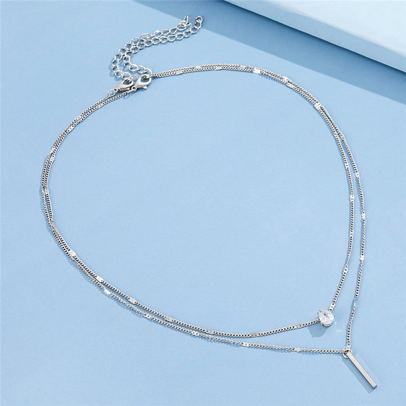 Hals Glitzer | Gold-Anhänger Halskette Set Vintage-Schmuck