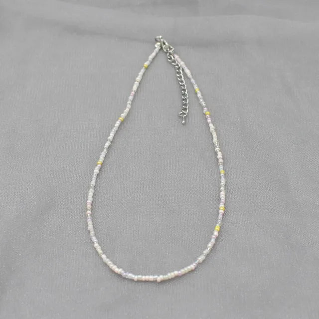 Böhmen Perlen Choker Halskette für Frauen - Farbenfroh und Einfach