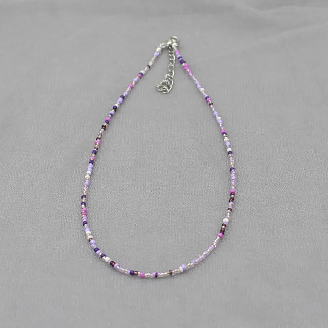 Böhmen Perlen Choker Halskette für Frauen - Farbenfroh und Einfach