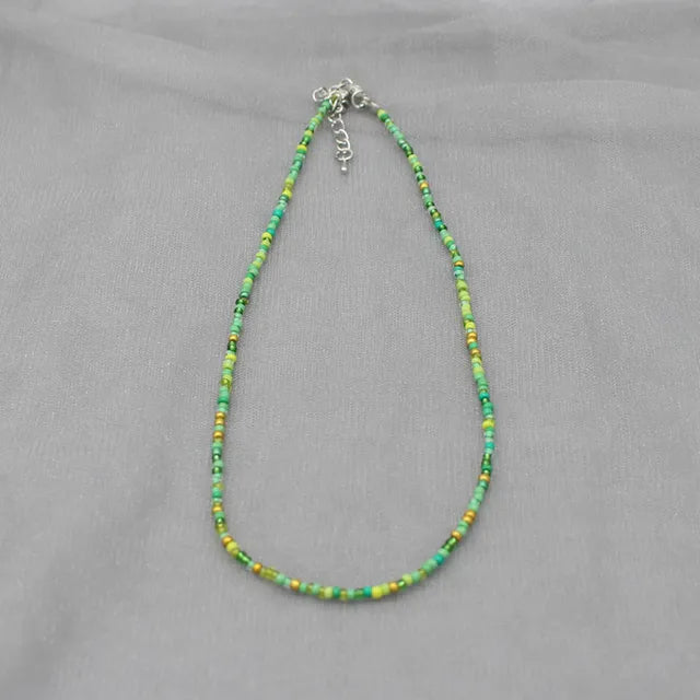 Böhmen Perlen Choker Halskette für Frauen - Farbenfroh und Einfach