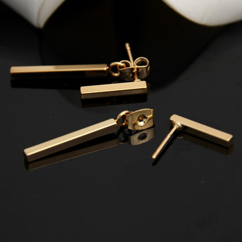 Einfache Und Minimalistische Bar Drop Modeohrringe